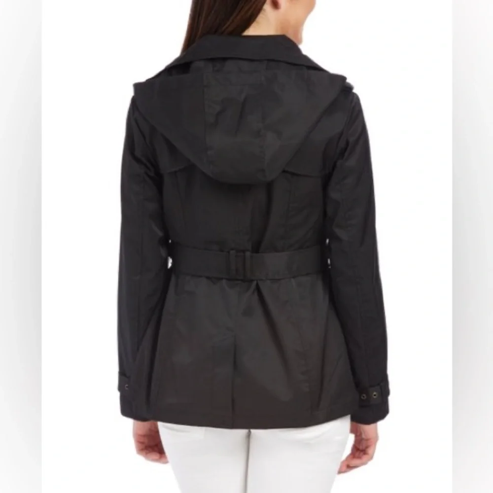 Madden‎ Girl Black Double-Breasted Trench Coat